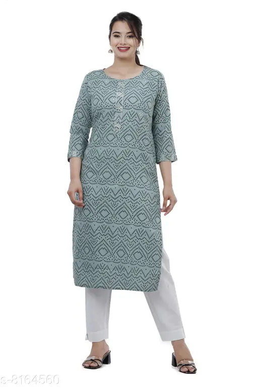 Bandhej olive cotton pant set, dyed/washed net, three-quarter sleeves on display, Indian craftsmanship