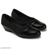 Synthetic leather black brogues, slip-on style for men - Indian origin