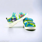 Blue, black, green kids sandal with cartoon character