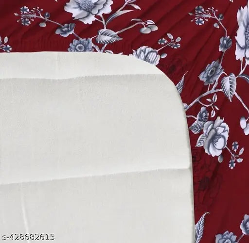 Cotton floral double elastic bedsheet & 2 pillows, superfine quality for summer - all ronad