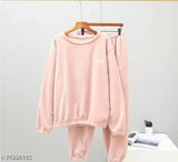 Women's woolen nightsuit, printed net winter wear, very fine fur pyjamas