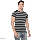 Multicolor printed cotton round-sleeve men's t-shirt by Vimal Jonney, size M-XXXL, Indian origin