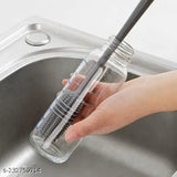 Krishiv Stainless Steel 500ml Water Bottle for Fridge, School,Gym,Home,Office,Boys, Girls, Kids, Leak Proof and Bottle Cleaning Silicone Brush with Long Handle for Bottle