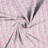White DWORTH Premium Cotton Elastic Fitted Bedsheets, double bed with all-around elastic, 220 TC super soft, floral print, 2 pillow covers included for a summer sleep experience