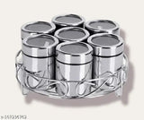 ATROCK tainless Steel Masala Dabba| 7 in 1 Masala Dani| Dry Fruits Jars & Containers| Masala Box For Kitchen