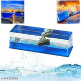 Titanic cruise ship paperweight, liquid wave automobile showpiece from India
