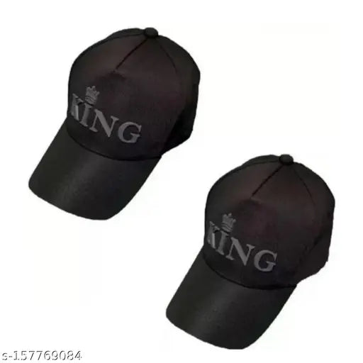 Textured onesize Double King stylish cap, casual and formal wear accessory from India