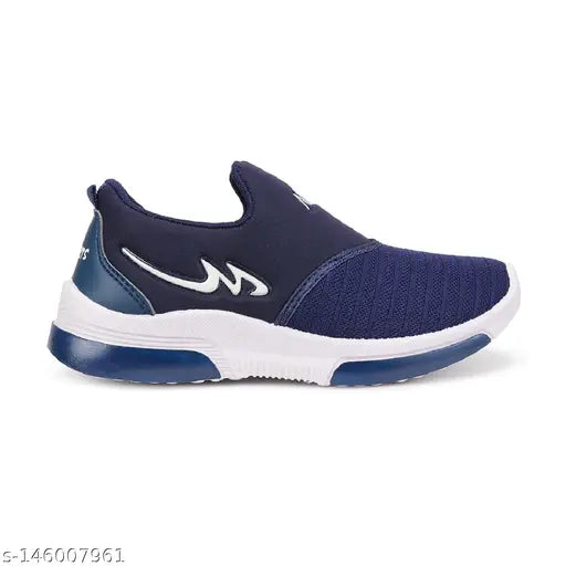 Blue, navy blue, sports running shoes, for kids