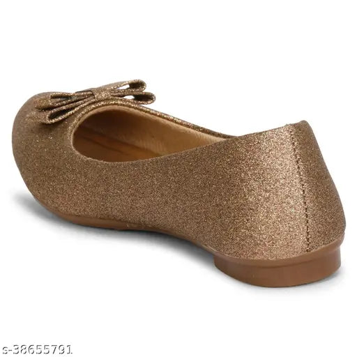 Synthetic leather ballet flats for women and girls - solid color, slip-on design, India origin
