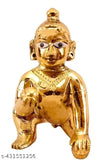 Metal Krishna Idol, Shri Ganesh ji Enterprise Laddu Gopal Murti size 2, Indian Krishna statue on display