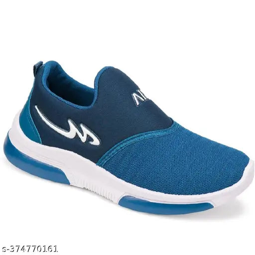 Mesh PVC slip-on HIKE UP casual sports sneakers for boys, solid color, ideal for active play