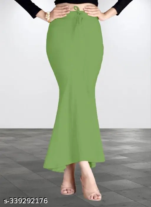 Light green Lycra shapewear pack, designed for smoother abdomen, thighs, and back. Seamless waistband, side slit for easy movement. Made with 90% Lycra, 10% Spandex, anti-chafing thigh band. India origin