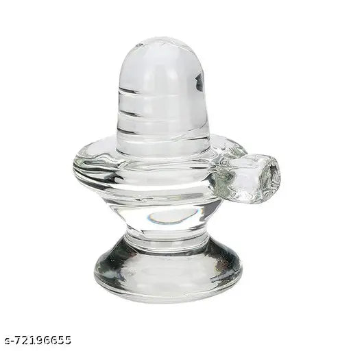 4cm size, Indian-origin, glass King Queen Siva Linga for pooja, crystal symbol