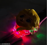 Digital watch with a 3D face, colorful LED lights, music function, glowing red eyes
