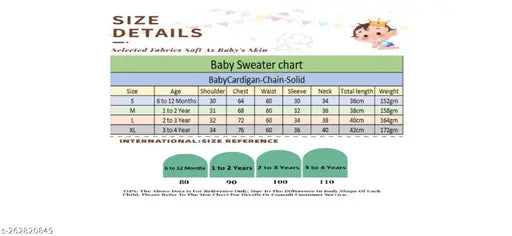 Baby boy, girls jacket, front open cardigan