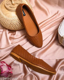 Synthetic leather printed bellies, stylish casual flat shoes for women (IND-4 to IND-9)