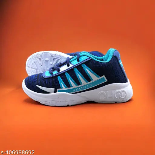 GreenComfort mesh sports shoes for kids, multi-color design with lace up fastening