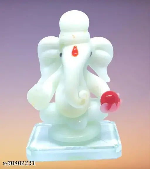 Indian resin Ganesh idol, intricately detailed figurine