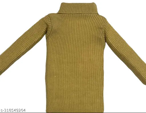 Woolen winter high-neck sweater multipack for boys and girls in solid patterns, 4 pieces with long sleeves. Indian-made kids wear