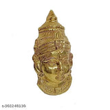 Gold-plated brass God Idol: Lakshmi Durga Ammavaru Amman, ideal for Varalakshmi Vrata Puja, Indian origin