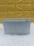 Chic purple faux leather clutch with multiple card slots