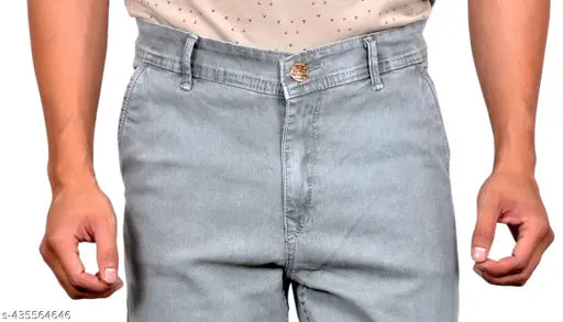 Denim men's jeans by JK SELLS - solid style for fashionable and classic fit, size 28, 30, 32, 34, 36, 38, 40 (waist 28-40, length & hip sizes provided) from India