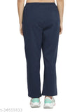 Navy blue cotton pyjama pants with elastic waistband