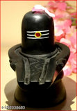 Handcrafted black marble Shivling idol for puja, 8cm x 4cm x 8cm, ideal for Shivratri and Jalabhishekam