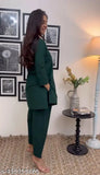Stylish red rayon kurta set with palazzos, sleeveless and three-quarter sleeves for girls in various sizes