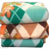 Polyester Comfytouch single printed blanket pack of 3 - vibrant design, free size (90x60in), made in India