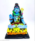 Exclusive resin Hindu God Shiva statue, 7 cm length, 12 cm height. Detailed depiction of Bholenath murti/shiv ji idol, enhances home and office interiors, promotes love, compassion, and wisdom according to Vaastu. Origin: India