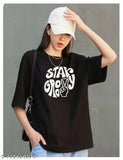Black oversized t-shirt, cotton fabric