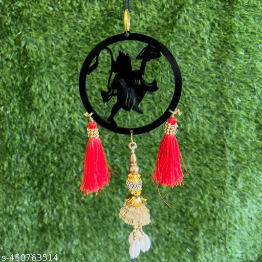 Acrylic Hanuman dream catcher, positive vibes decor for outdoor spaces - India