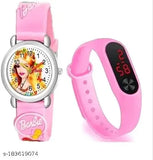 Barbie analog watch with free pink band