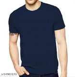 Pretty Sensational Men's Cotton Short Sleeve Solid T-shirt, ideal for daily wear, exercise, or casual outings. Indian summer-friendly 100% cotton