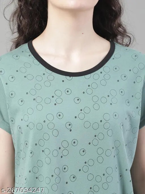 Cotton blend printed nightsuit, perfect for cool summer nights - XXL