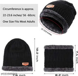 Wool unisex winter beanie cap plus muffler scarf combo set, soft & warm for any weather