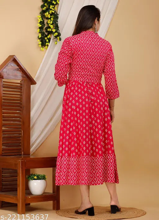 Large cotton plus size anarkali kurta with jacket, three-quarter sleeves, printed combo - Indian ethnic wear by LEELA Brand