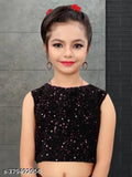 New trendy girls ethnic gowns, embellished polycotton running blouse for parties and festivals. Indian origin sizing: 3-4yrs, 4-5yrs, 5-6yrs, etc up to 13-14yrs