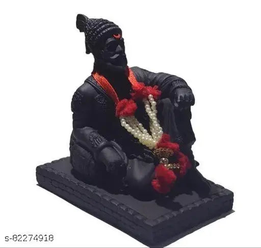 Black marble Shivaji Maharaj statue handicraft, 10 x 10 x 6 CM showpiece for home or office decoration