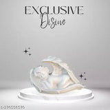 Resin white angel statue for home & garden decor, versatile, elegant showpiece with tranquil aura, India origin