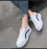 White synthetic girl sneakers, PVC sole, lace-up fastening, casual style - WOGDAN kids shoes