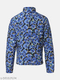 Oxolloxo floral print girls' blue polyester jacket, regular fit