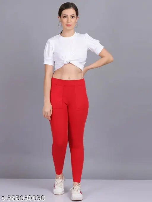 Denim blue Lycra jeggings pack of 3 for women's workout outfits, stretchable and high waist. Sizes include 28", 30", 32", M, L, XL, XXL (waist 34"). Made in India
