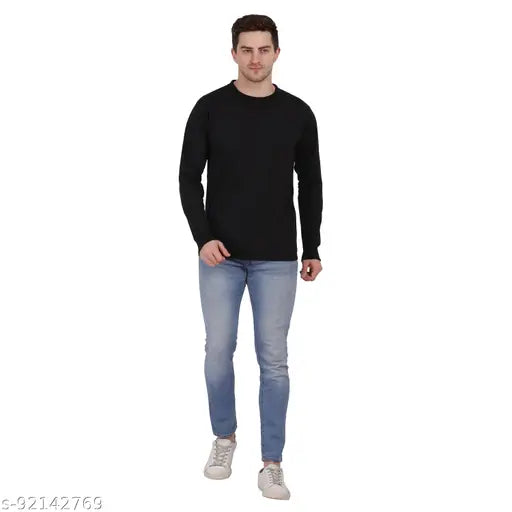 Pure cotton full sleeve t-shirt for men by AXOLOTL, comfortable and stretchable, ideal for casual wear