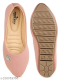 Synthetic leather slip-on ballet flats for women, dazzling in solid net, perfect for casual outings, India-made footwear