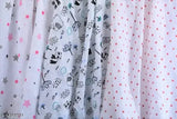 Organic red & pink muslin swaddle set (3pcs) - premium cotton, thick, versatile, newborn to 12 months, India origin
