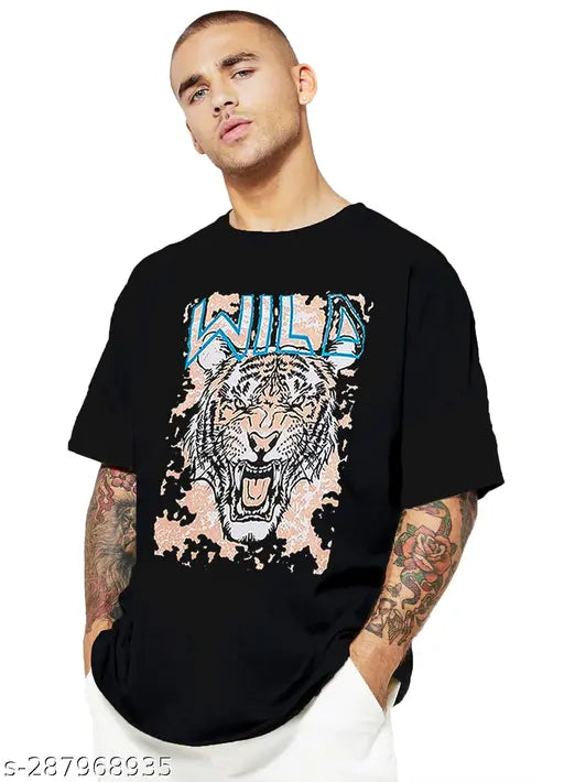 Multicolor printed cotton blend round sleeves men's T-shirt pack (2), Trond fashionable clothing for style and comfort
