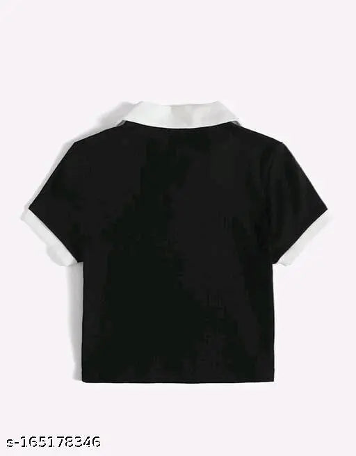 Lycra short-sleeve solid Polo T-shirt, stylish top for men, Made in India