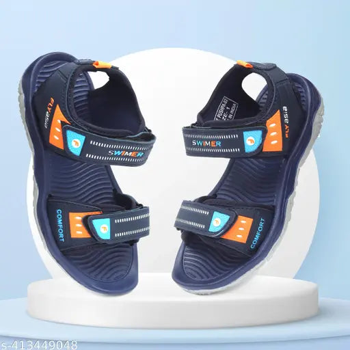 Kids' comfortable trendy sandals in blue, suitable for boys and girls aged 5-12 years